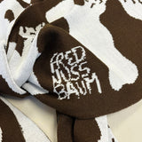PRE-ORDER // saendorn x Fred Nussbaum Logo Wool Scarf *brown/cream
