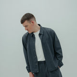 wool shirt jacket *anthracite