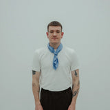 square scarf * sky blue