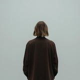 wide technical shirt LS *brown