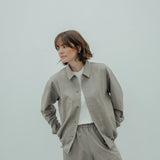 wool shirt jacket *beige