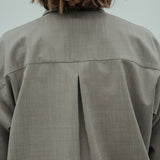 wool shirt jacket *beige