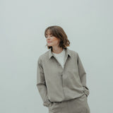 wool shirt jacket *beige