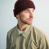 wool beanie *wine red