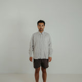 shirt ls *brown stripe