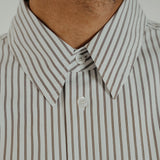 shirt ls *brown stripe