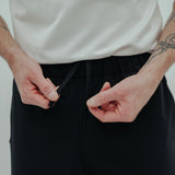 wide technical pants *black