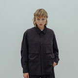 wide technical shirt *chocolate brown