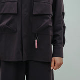 wide technical shirt *chocolate brown