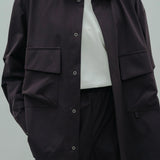 wide technical shirt *chocolate brown