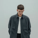wide technical shirt *dark grey