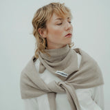 Triangle Wool Scarf Large *beige