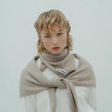 Triangle Wool Scarf Large *beige