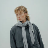 Triangle Wool Scarf Large *grey
