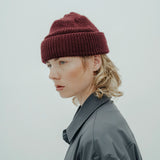 wool beanie *wine red