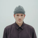 wool beanie short *light grey