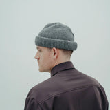 wool beanie short *light grey