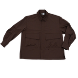 wide technical shirt LS *brown