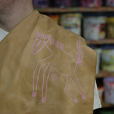 🎁 pink horse satin scarf – FRED NUSSBAUM edition *sanddorn (100% off)