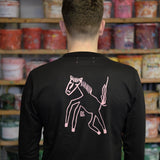pink horse t-shirt LS – FRED NUSSBAUM edition *black