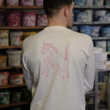 pink horse t-shirt LS – FRED NUSSBAUM edition *white