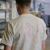 pink horse t-shirt – FRED NUSSBAUM edition *white
